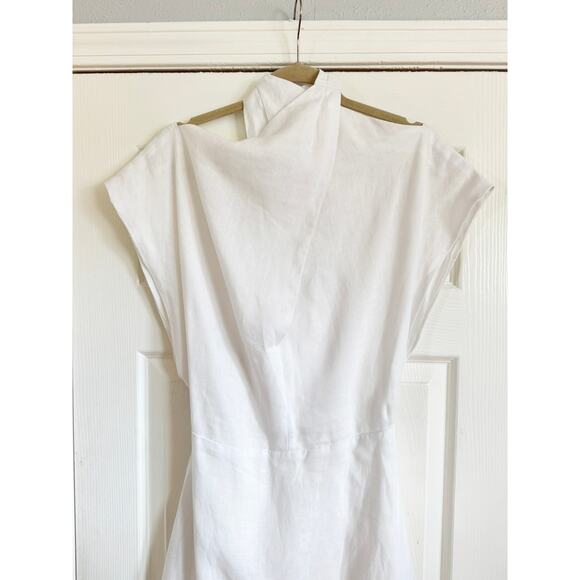 DISSH Alessi white linen midi dress 6 - Picture 5 of 7